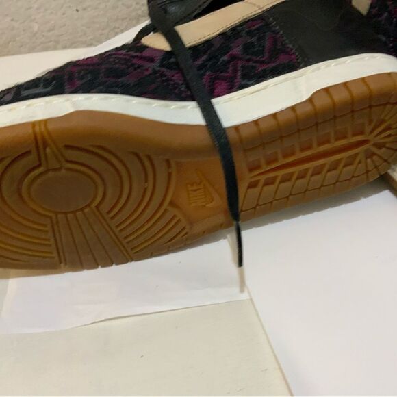 Nike Dunk Sky High Premium Hidden Wedge Womens 9.5 Black Linen Purple Tribal - Picture 6 of 11